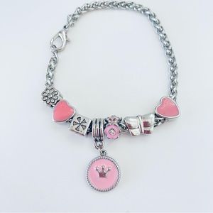 Super Cute Pink Charm Bracelet